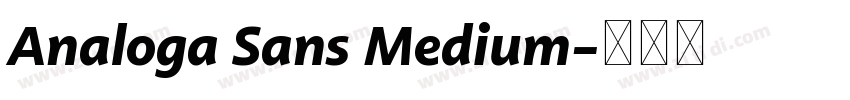 Analoga Sans Medium字体转换